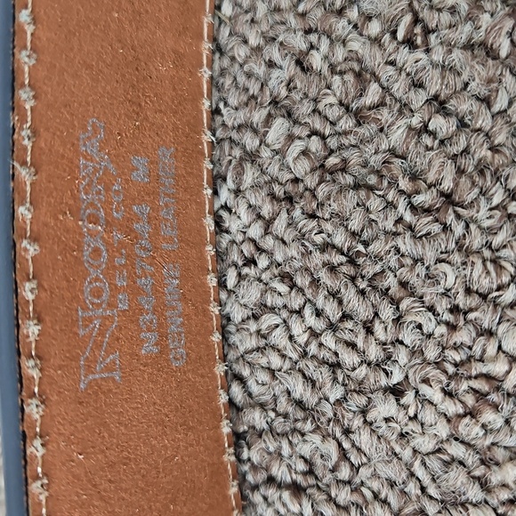 Nocona Belt Co Brown Floral Rhinestones Silver Buckle Sz Med Womens - Picture 5 of 8